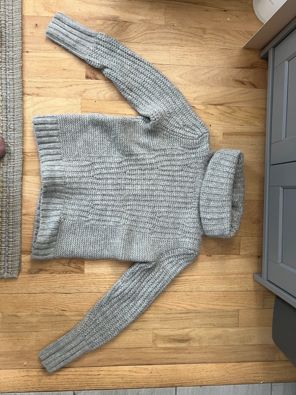 Banana Republic Light Grey Chunky Turtleneck Sweater